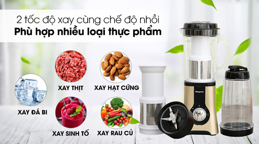 Máy Xay Sinh Tố Đa Năng 4 Cối Kangaroo KG4B3 - Hàng chính hãng