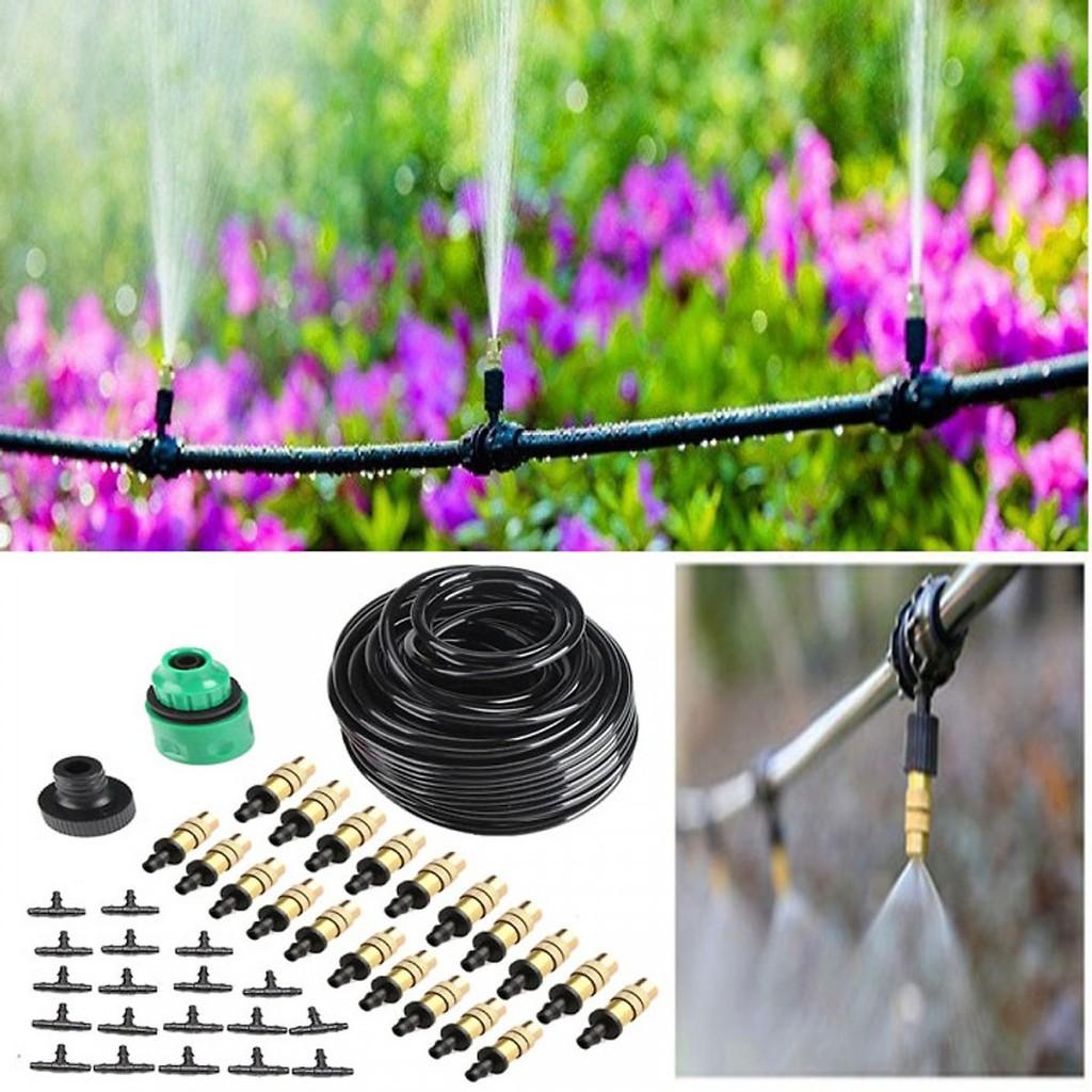Bộ KIT Phun Sương Tưới Cây Tự Động gồm 20 Béc Bằng Đồng Cao Cấp kèm 20m Dây và đầy đủ phụ kiện