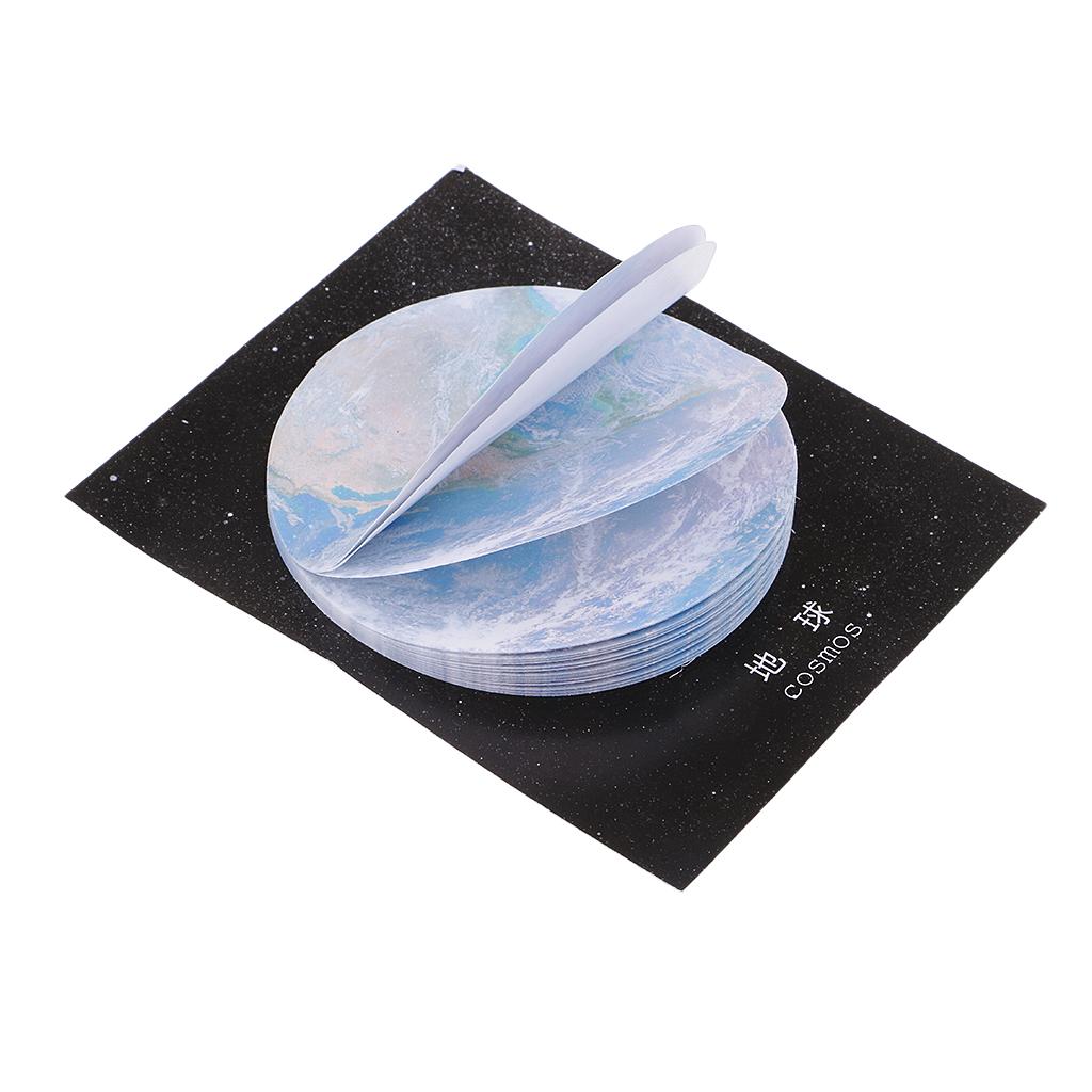 2x30 Pieces Planet Sticky Note Round List Memo Notes Earth