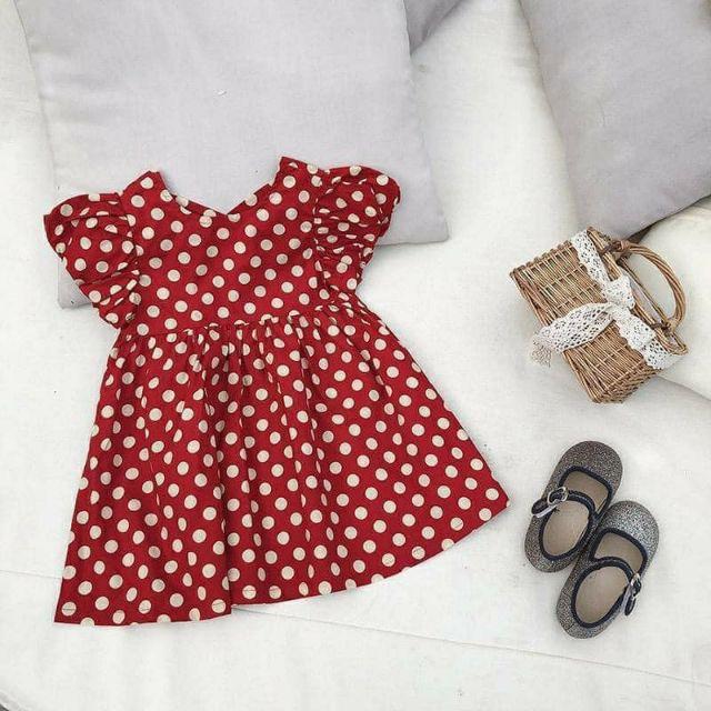 BÁN SỈ VÁY BI CÁNH TIÊN 2 MÀU CHO BÉ