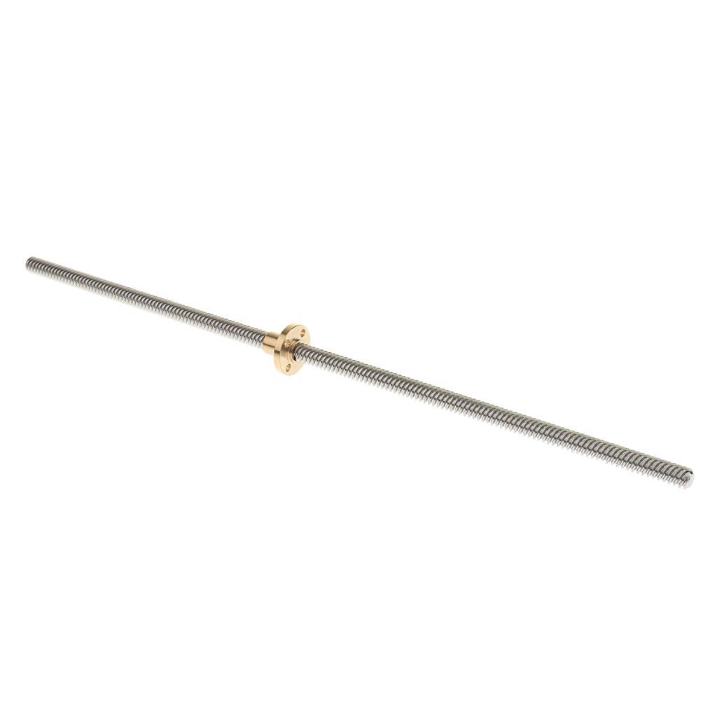 Premium 3D Printer Screw Rod Copper Nut Linear Rail Bar Shaft 330mm for Z Axis