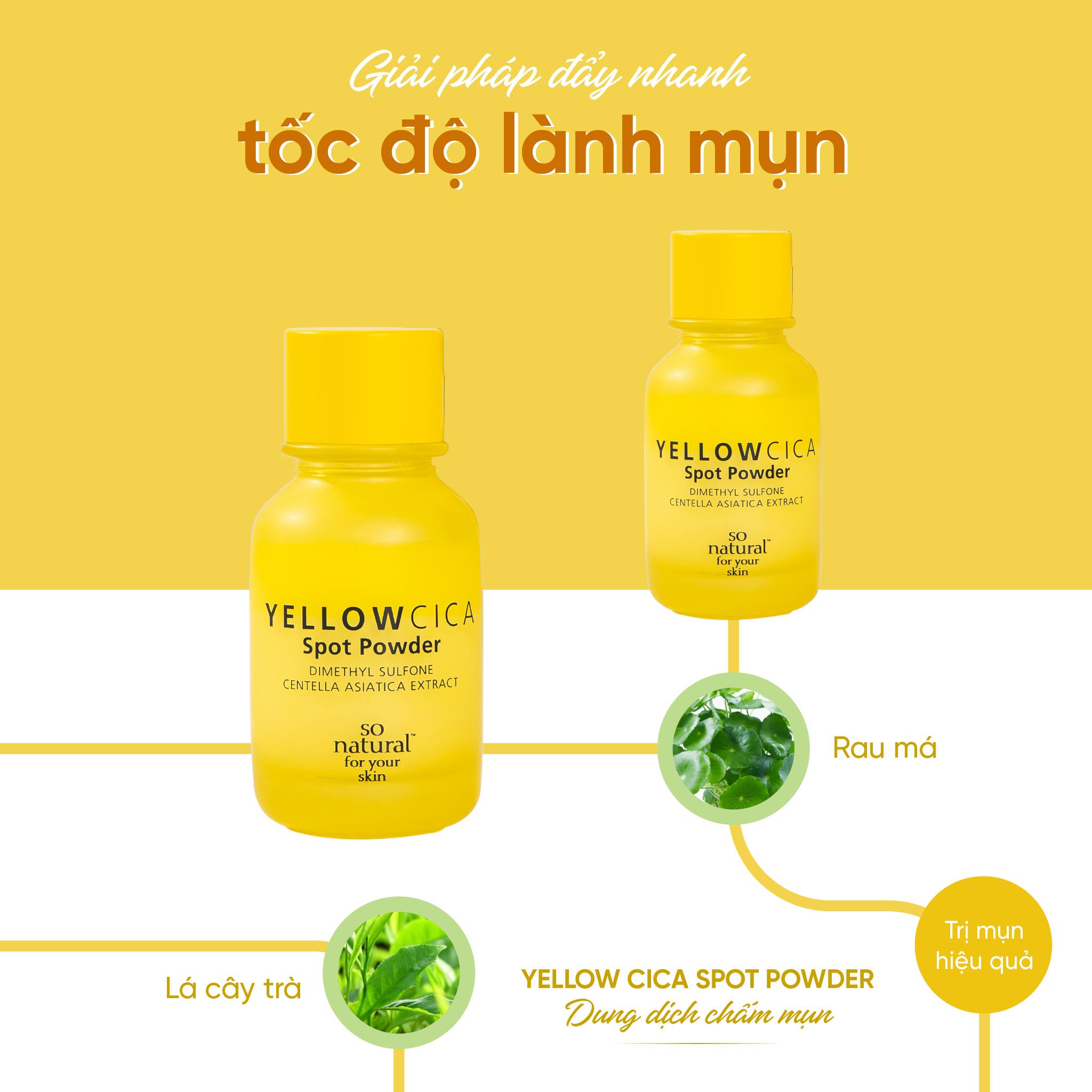 Dung Dịch Chấm Mụn Yellow Cica Spot So Natural Hiệu Quả Nhanh Chóng An Toàn Lành Tính l Nhập Khẩu Chính Hãng Hàn Quốc