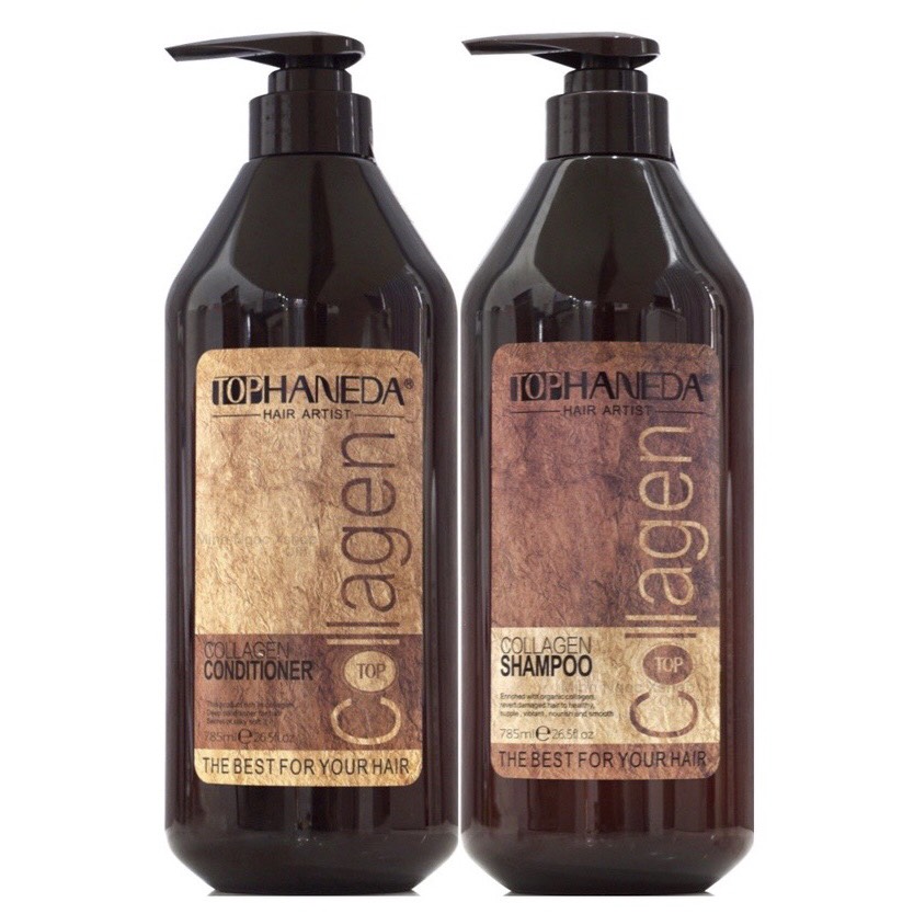 Dầu xả Top Haneda Collagen conditioner phục hồi siêu mượt tóc 785ml - Hàng chính hãng