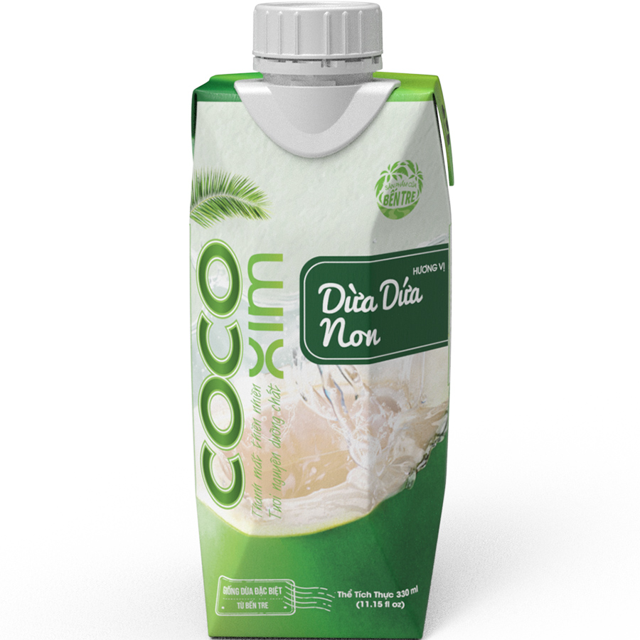 Thùng nước dừa đóng hộp Cocoxim dừa dứa non 330ml (1 thùng 24 hộp)