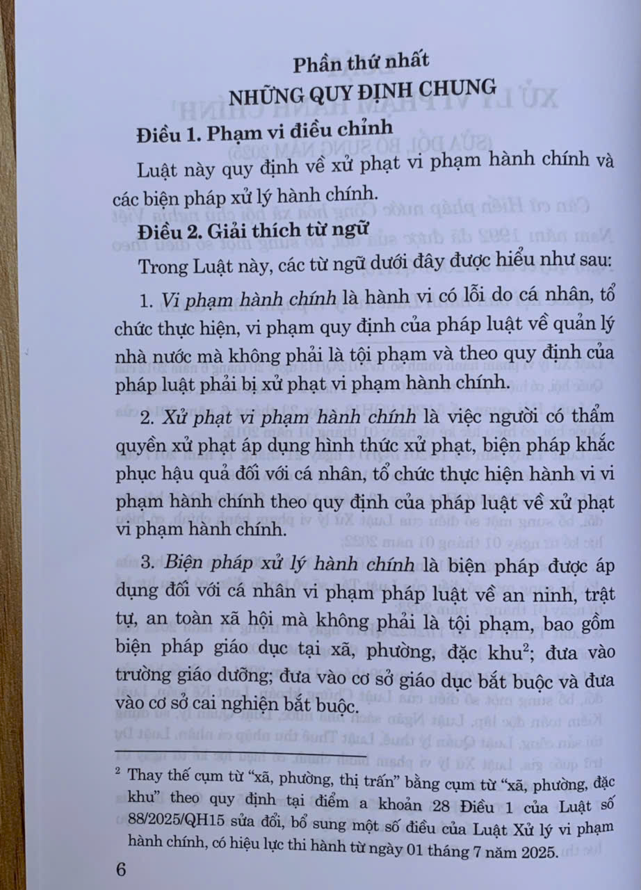 Luật xử lý vi phạm Hành chính (Sửa đổi, bổ sung năm 2025)