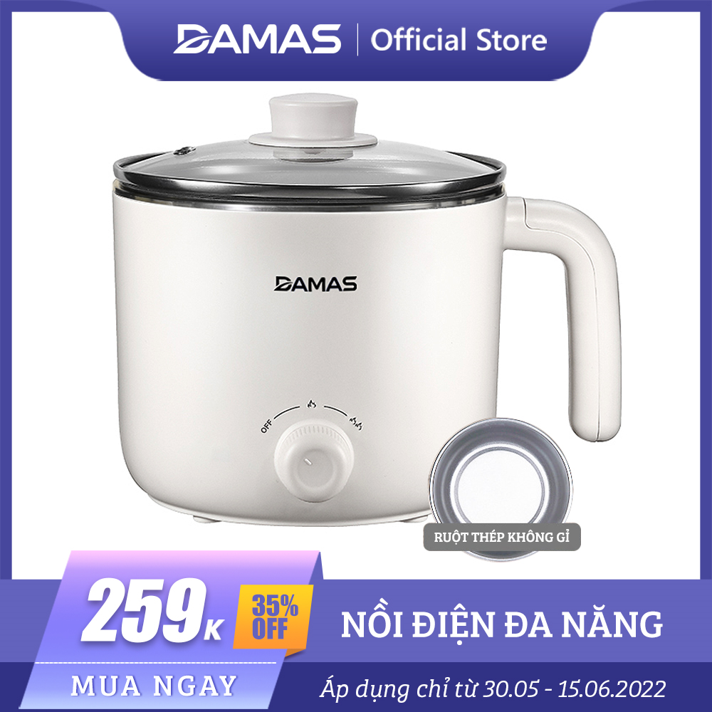 Nồi Điện Đa Năng DAMAS DK-8012 (1.2 Lít) - Hàng Chính Hãng