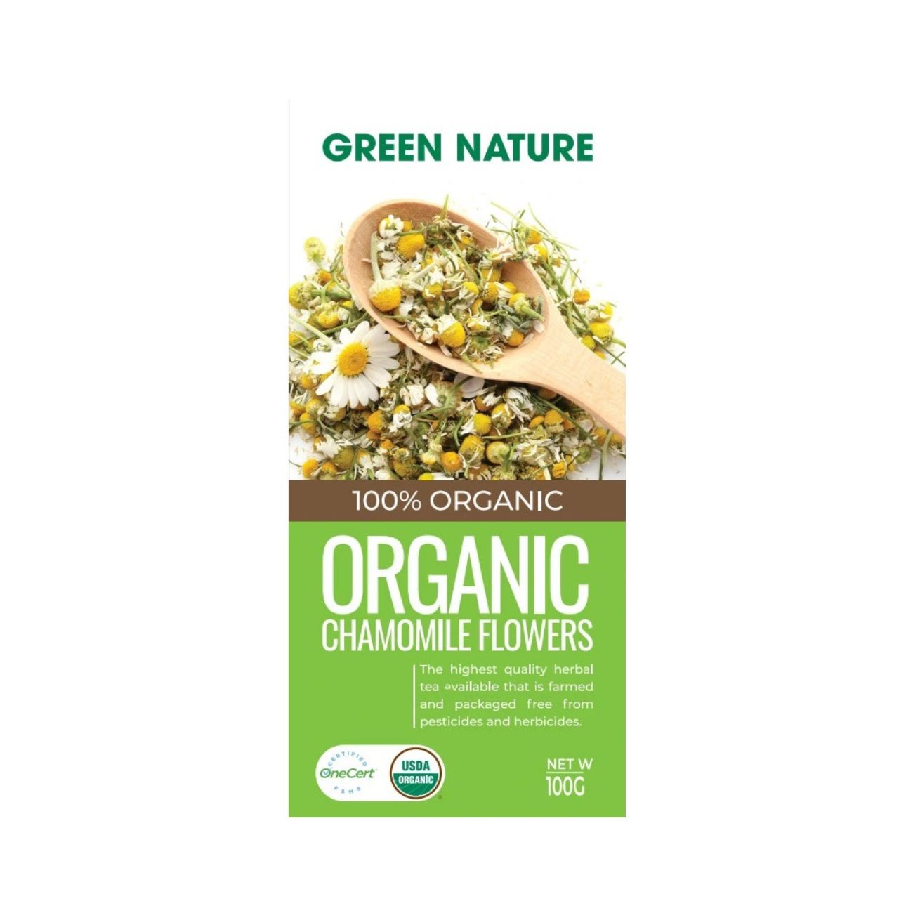 Hoa cúc la mã nguyên bông hữu cơ Chamomile Flowers 100gr - Green Nature