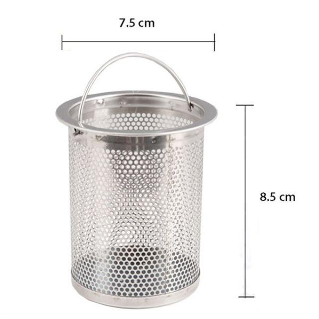 (Giá sỉ )giỏ lọc rác bồn rửa bát bằng inox (kèm nắp)