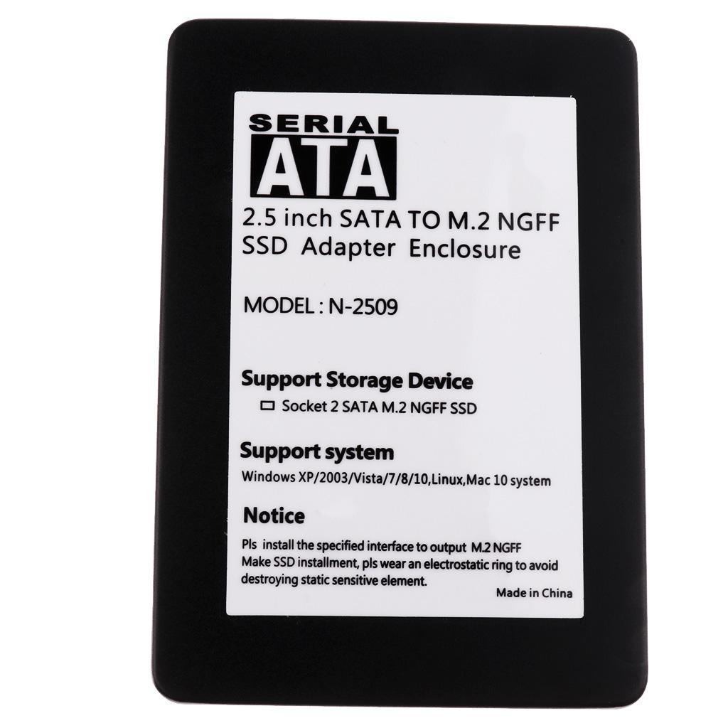 M.2 NGFF  SSD to 2.5inch SATA Adapter Case for 2280 2260 2242