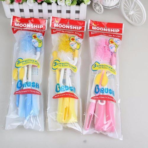 Cọ bình pha sữa và núm bé ti 4 chi tiết