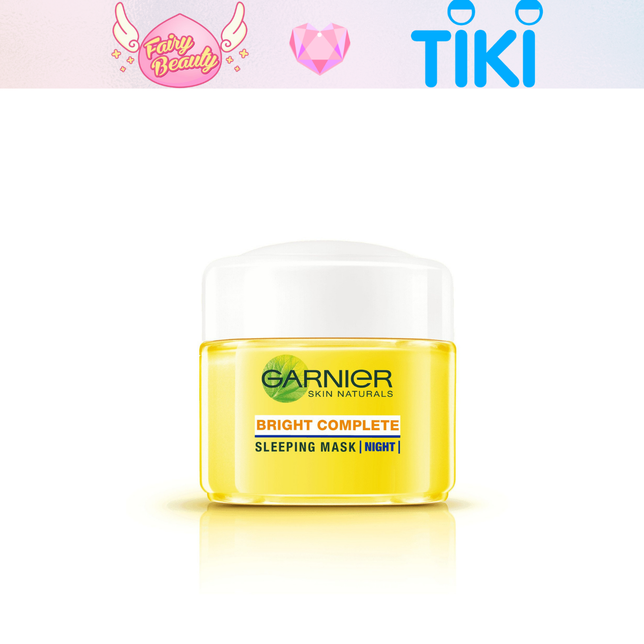 [GARNIER] Dưỡng Ẩm &amp; Mặt Nạ Ngủ Ban Đêm Vitamin C 2 Trong 1, Giúp Trắng Da Mờ Thâm Bright Complete Sleeping Mask 50/18ml