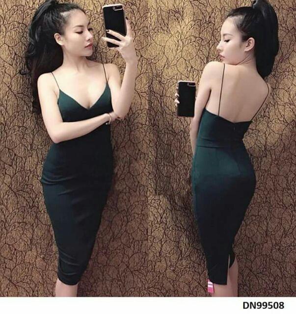 Đầm 2 dây khoét ngực sâu