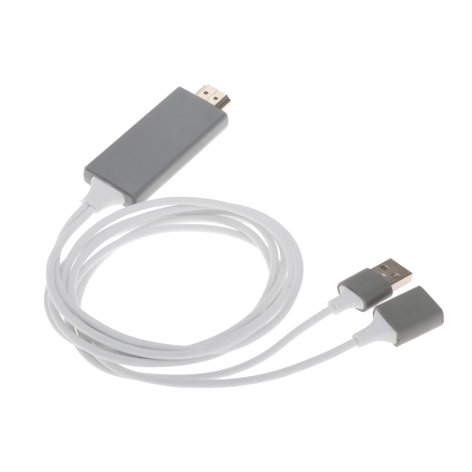 4K*2K HDMI Port, USB Powered USB to HDMI Converter Adapter Cord HDMI Male to USB Female Port for X/8/8 Plus/7/6s Plus