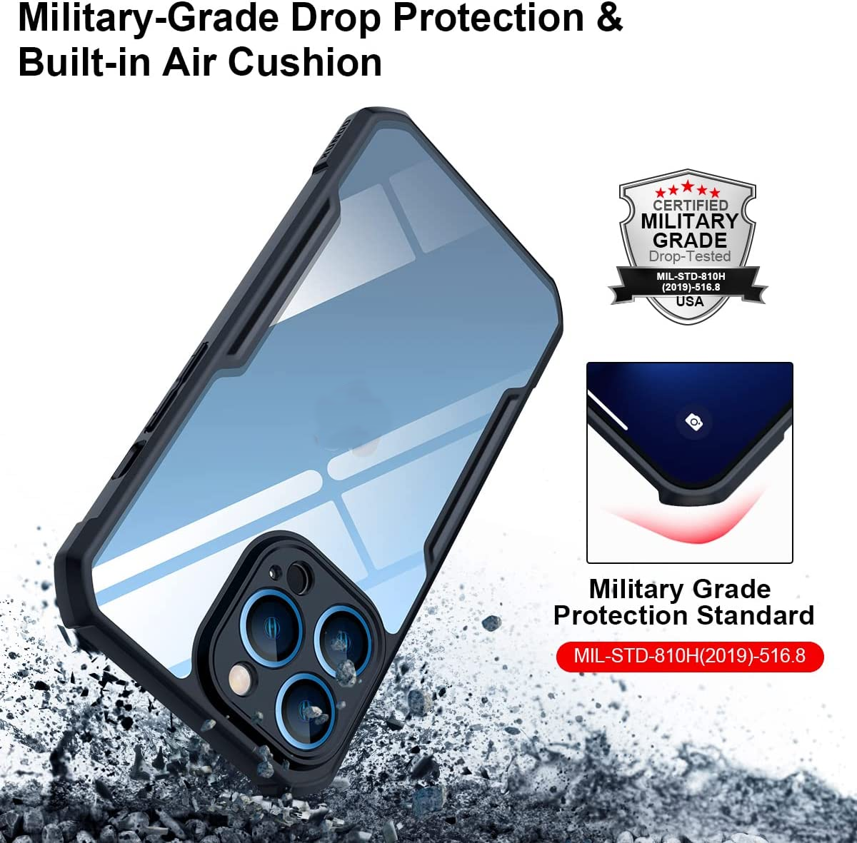 Ốp lưng chống sốc cho iPhone 13 / 13 Pro / 13 Pro Max hiệu Xundd Fitted Armor Case trang bị túi khí bảo vệ góc, gờ bảo vệ camera - Hàng nhập khẩu