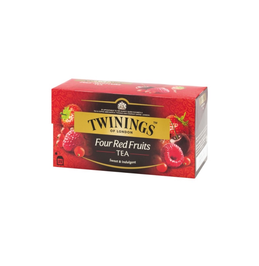 Trà TWININGS OF LONDON Four Red Fruits (hộp 25 gói x 2 g)