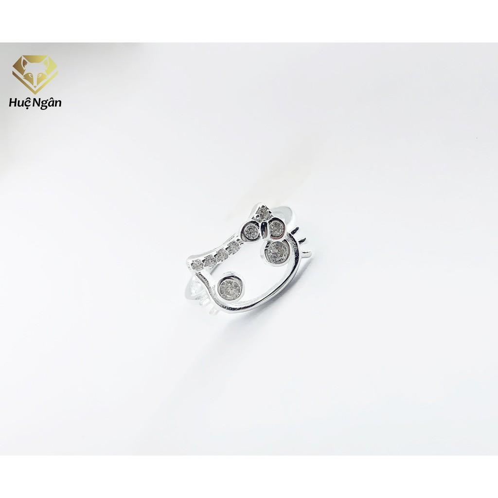 Nhẫn bạc Ý 925 Huệ Ngân - Mèo KITTY RYR140071