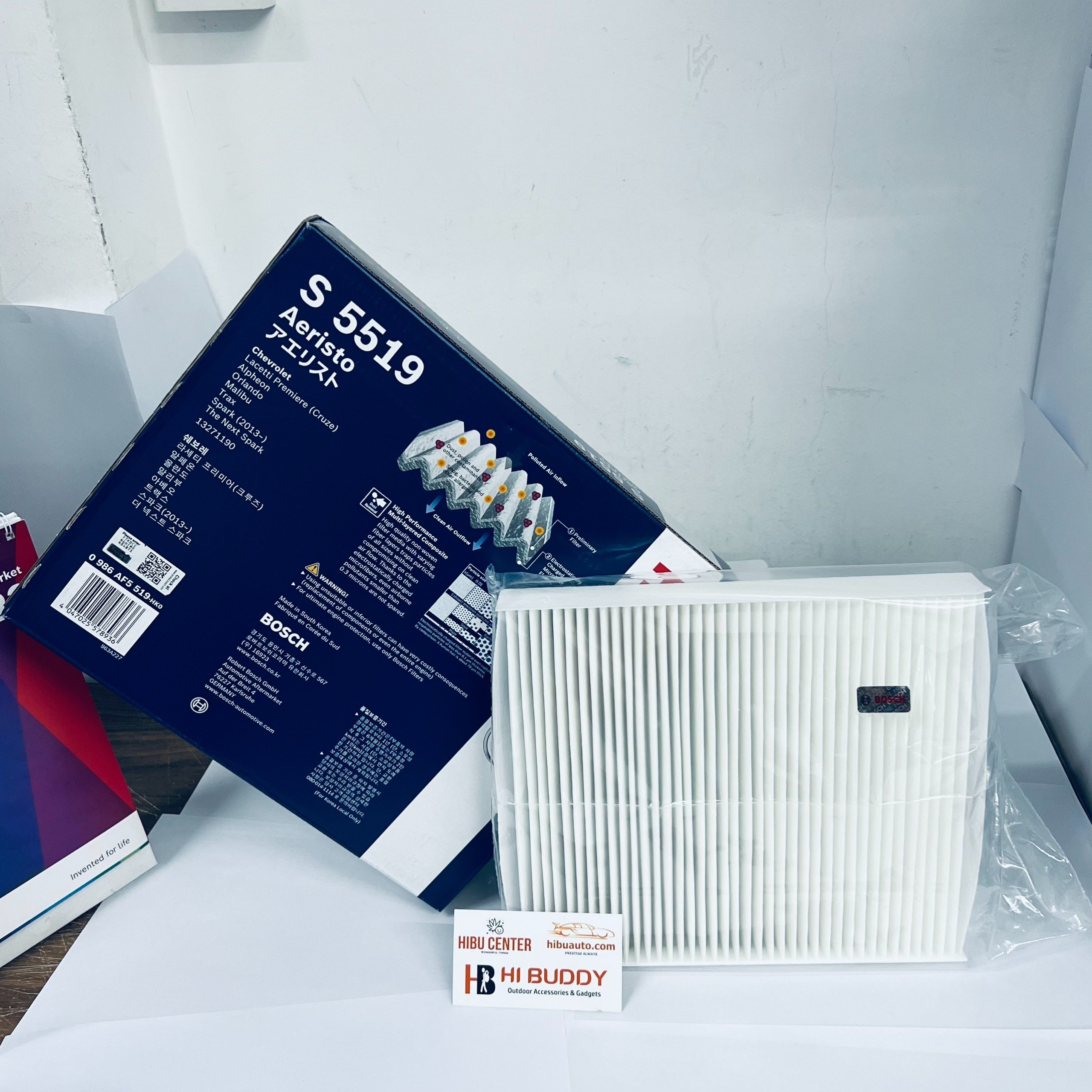 Lọc Gió Điều Hòa Tiêu Chuẩn BOSCH Aeristo S5519 Dành Cho Xe Chervolet Aveo , Colorado , Cruze