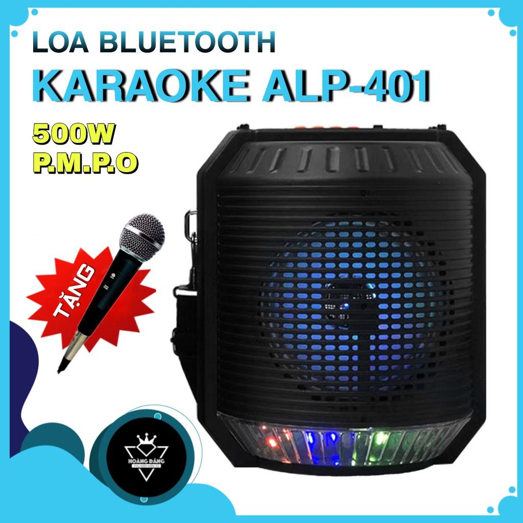 Loa Bluetooth ALP-401 Nghe Nhạc Hát Karaoke Cực Hay, Tặng Micro Xịn Sò