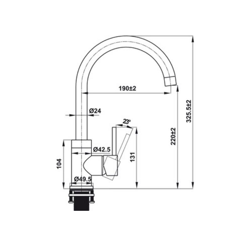 Hình ảnh Vòi Rửa Chén Hafele HT21-CH1F220C 577.55.240 - Bộ chia nước Sedal - Thân Vòi Xoay 360 Độ - Hàng Chính Hãng