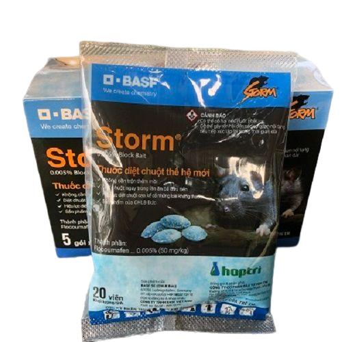 Thuốc diệt chuột Storm 2 gói 40 Viên, Bả diệt chuột sinh học hiệu quả
