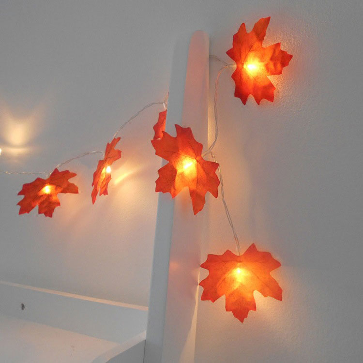 Dây đèn trang trí Maple Leaf LED String năng lượng mặt trời