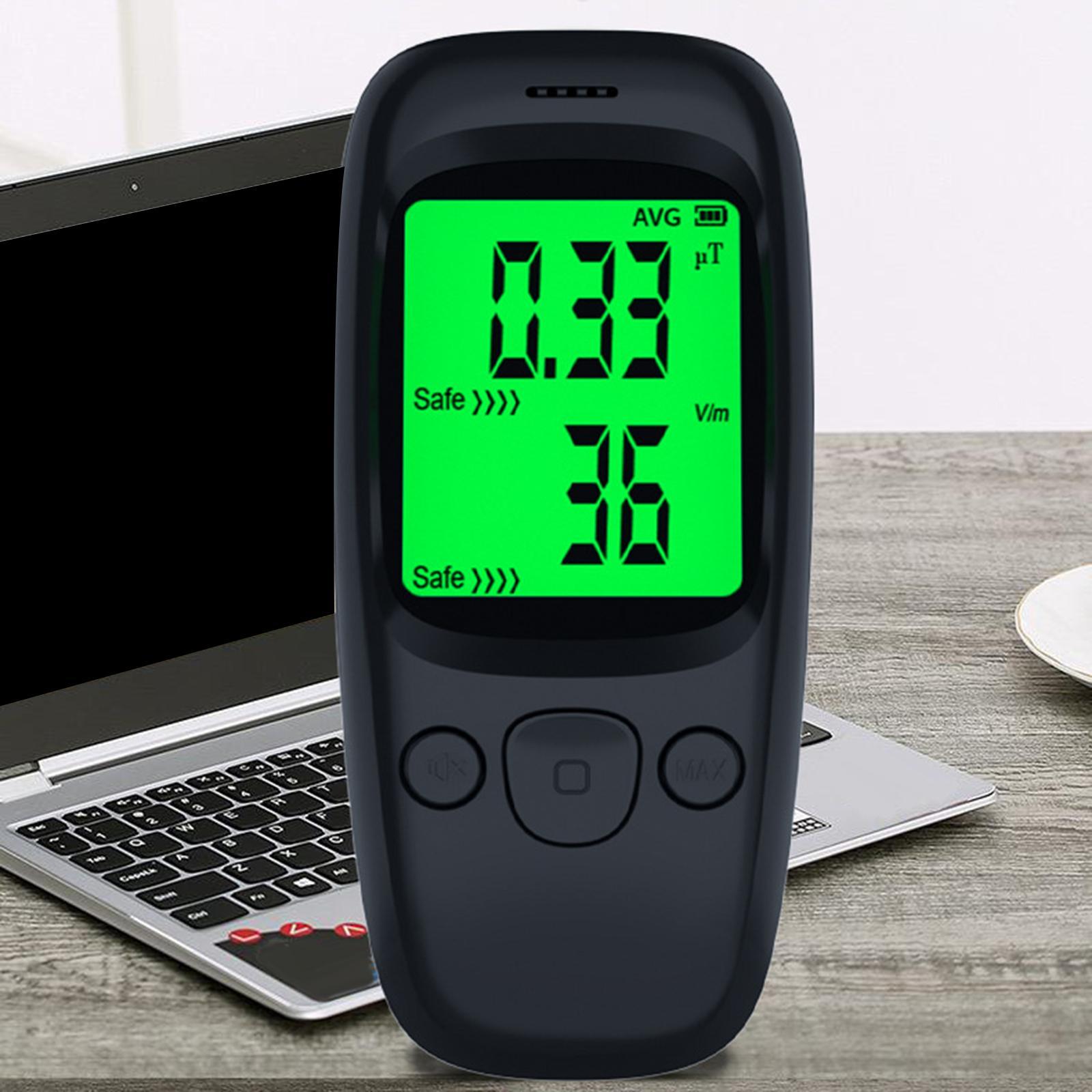 Electromagnetic Field Tester EMF Tester Handheld Portable for Testing with Backlight Digital LCD EMF Monitor for Signal Base Station Outdoor
