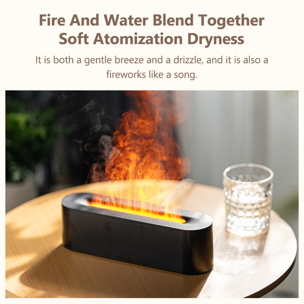 Xiaomi youpin deqian flame aromatherapy humidifier 150ml nguồn điện type-c, với đèn đầy màu sắc bảo vệ power-off