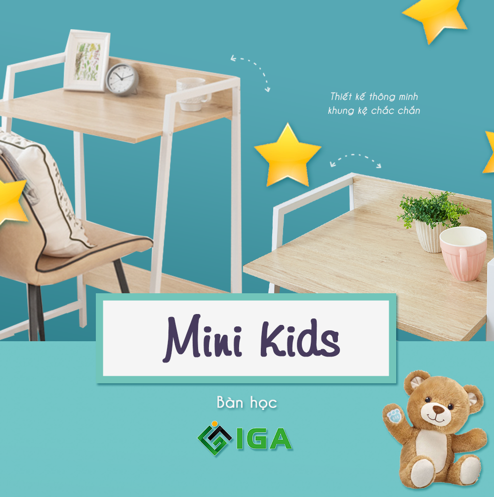 Bàn Học Cho Bé Mini Kid Thương Hiệu IGA - GM16