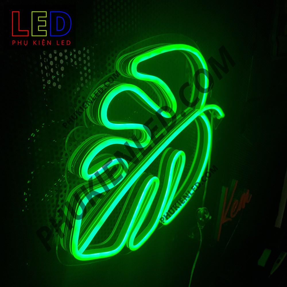 Đèn Led Neon Hình Chiếc Lá Màu Xanh - Tropical Leaf LED Neon Sign, Đèn Led Neon Trang Trí