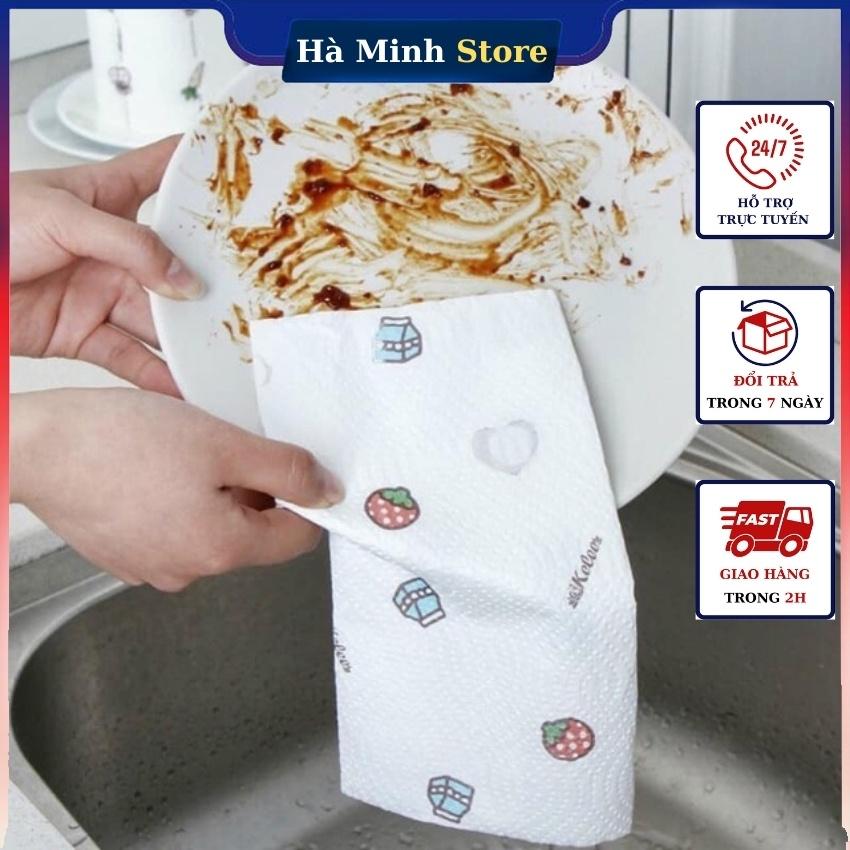 Giấy Lau Bếp Đa Năng Thấm Nước Mềm Mại Siêu Dai, Lau Sạch Dầu Mỡ, Có Thể Tái Sử Dụng - Cuộn Giấy Lau Nhà Bếp Nhật