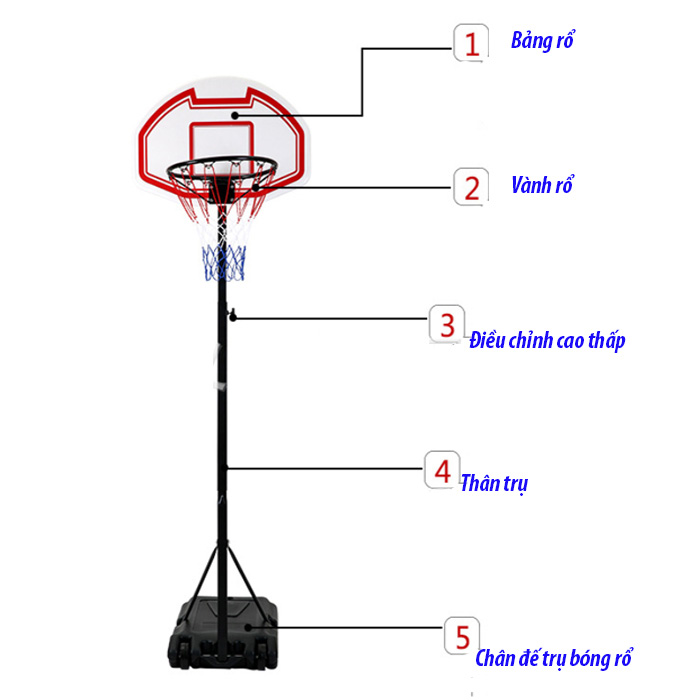 TRỤ BÓNG RỔ HỌC SINH P434