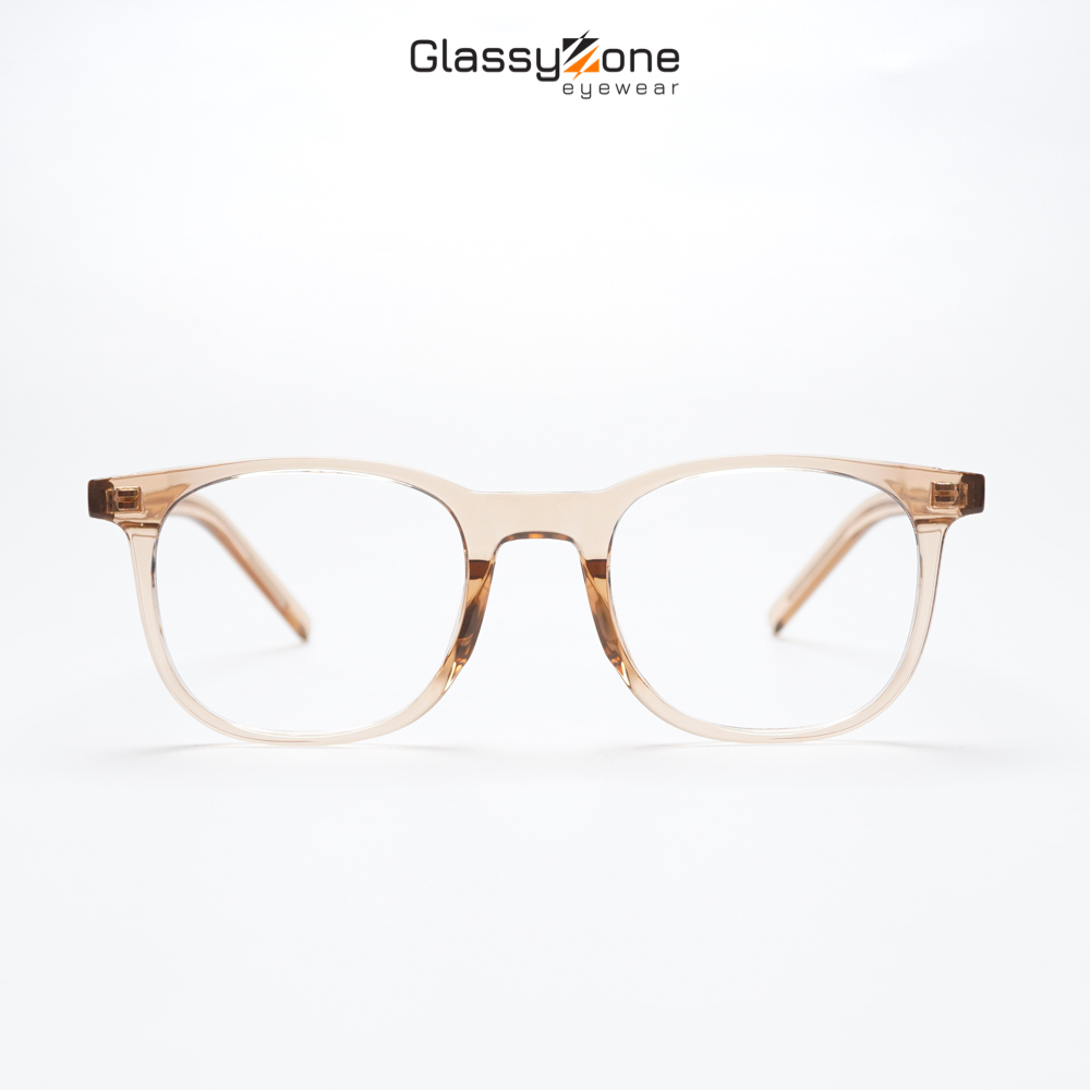 Gọng kính cận, Mắt kính giả cận nhựa dẻo Form Tròn Unisex Nam Nữ Hazel - GlassyZone