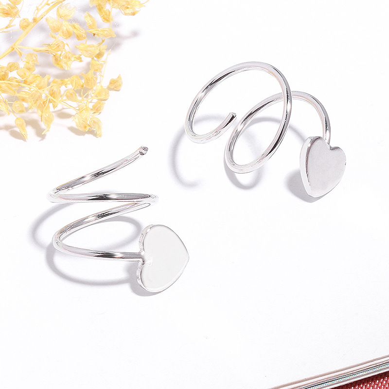 Bông tai lò xo khuyên tai lò xo mix trái tim ngọt ngào