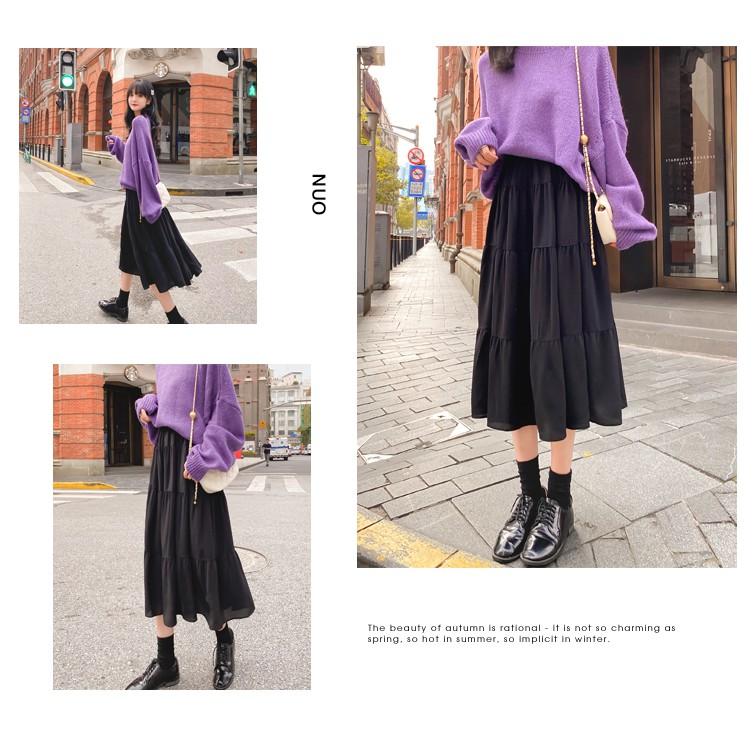 Chân váy Ulzzang Chân váy Vintage 3 tầng siêu đáng yêu RumHana