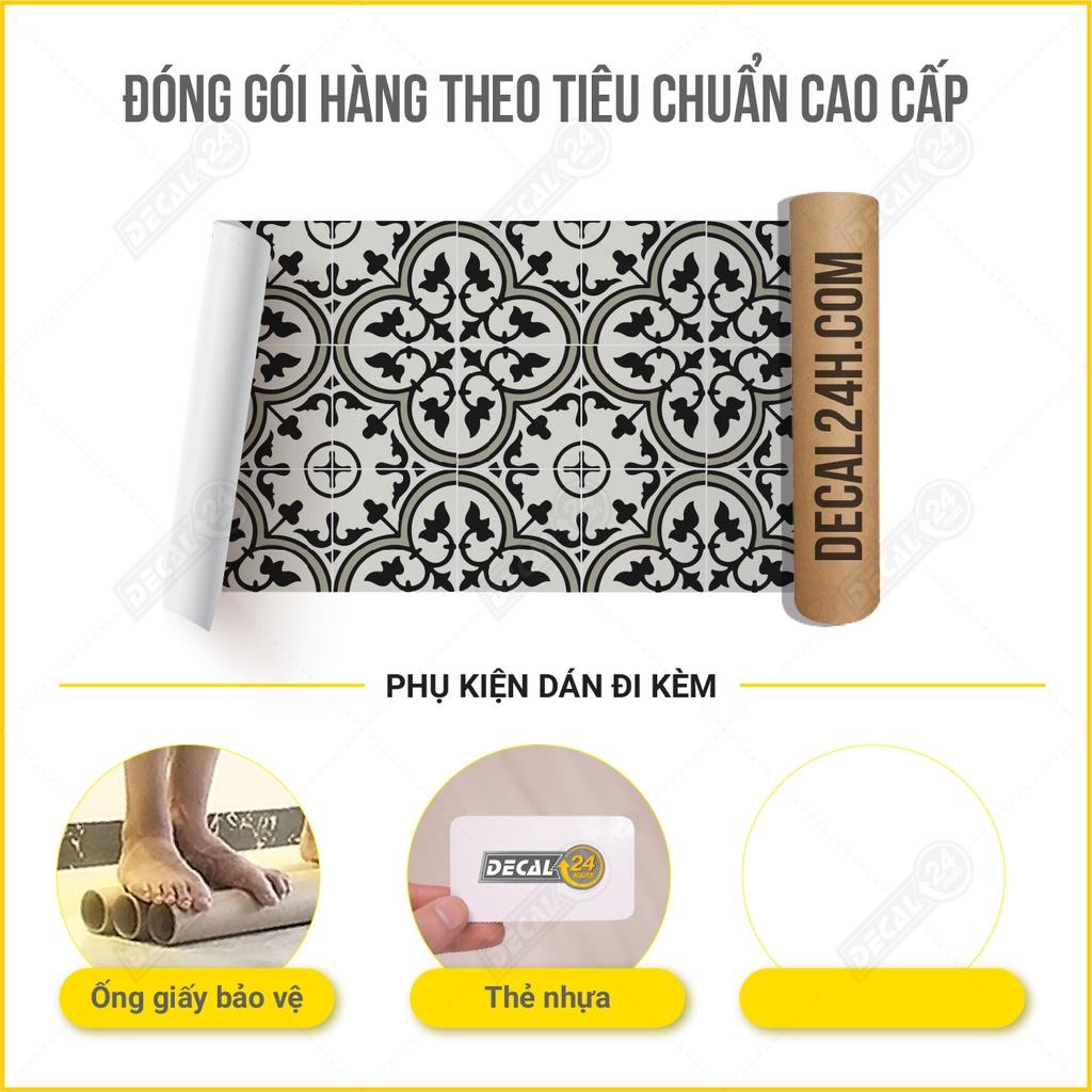 Decal KEO XÁM Dán Sàn Chuyên Dụng, Decal Cao Cấp Họa Tiết Gạch Bông Chống Trầy Xước, Chống Thấm Nước Đa Dạng Mẫu Mã