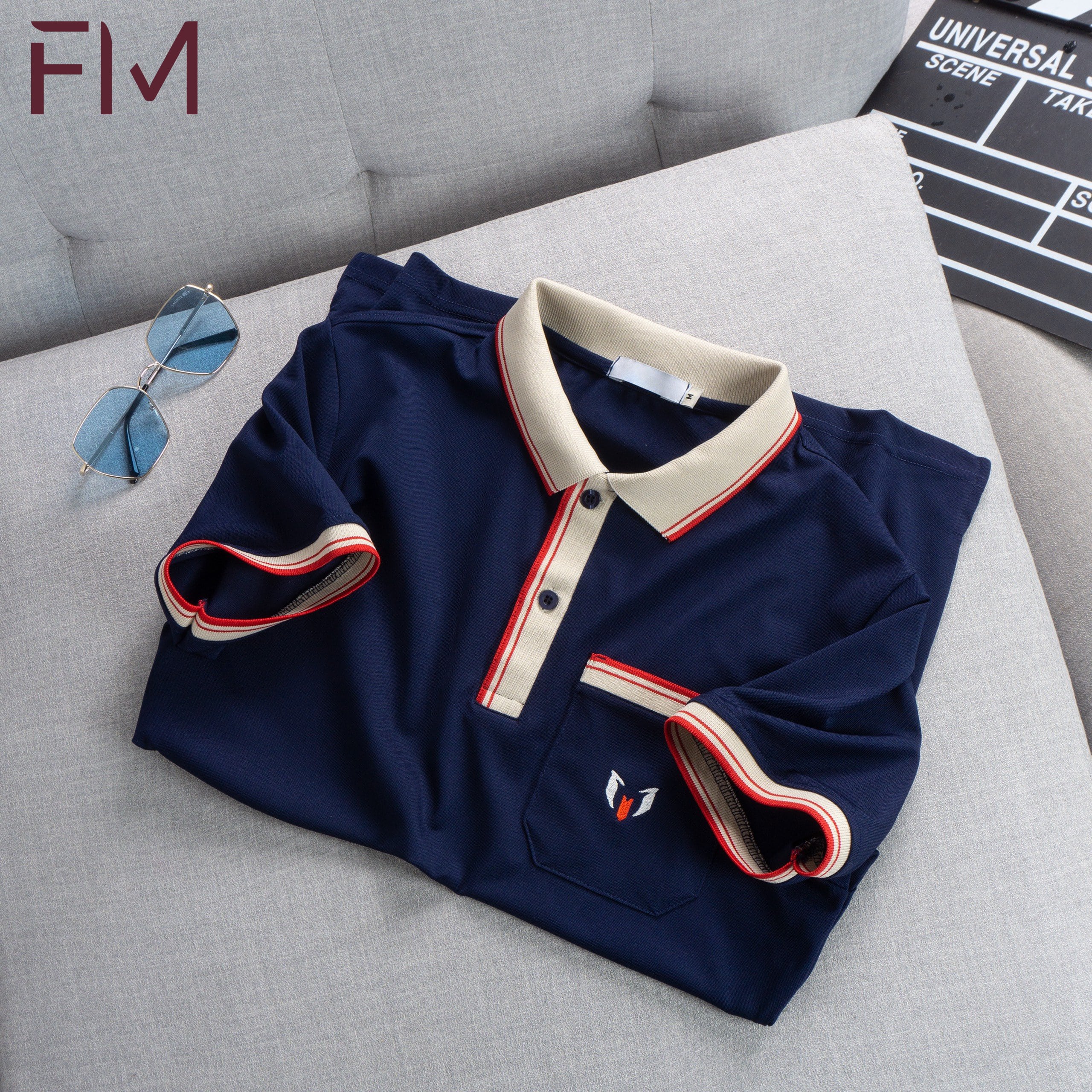 Áo thun có cổ ngắn tay thời trang nam, chất vải cotton cao cấp, co giãn tốt, mặc mát - FORMEN SHOP - FMPS203