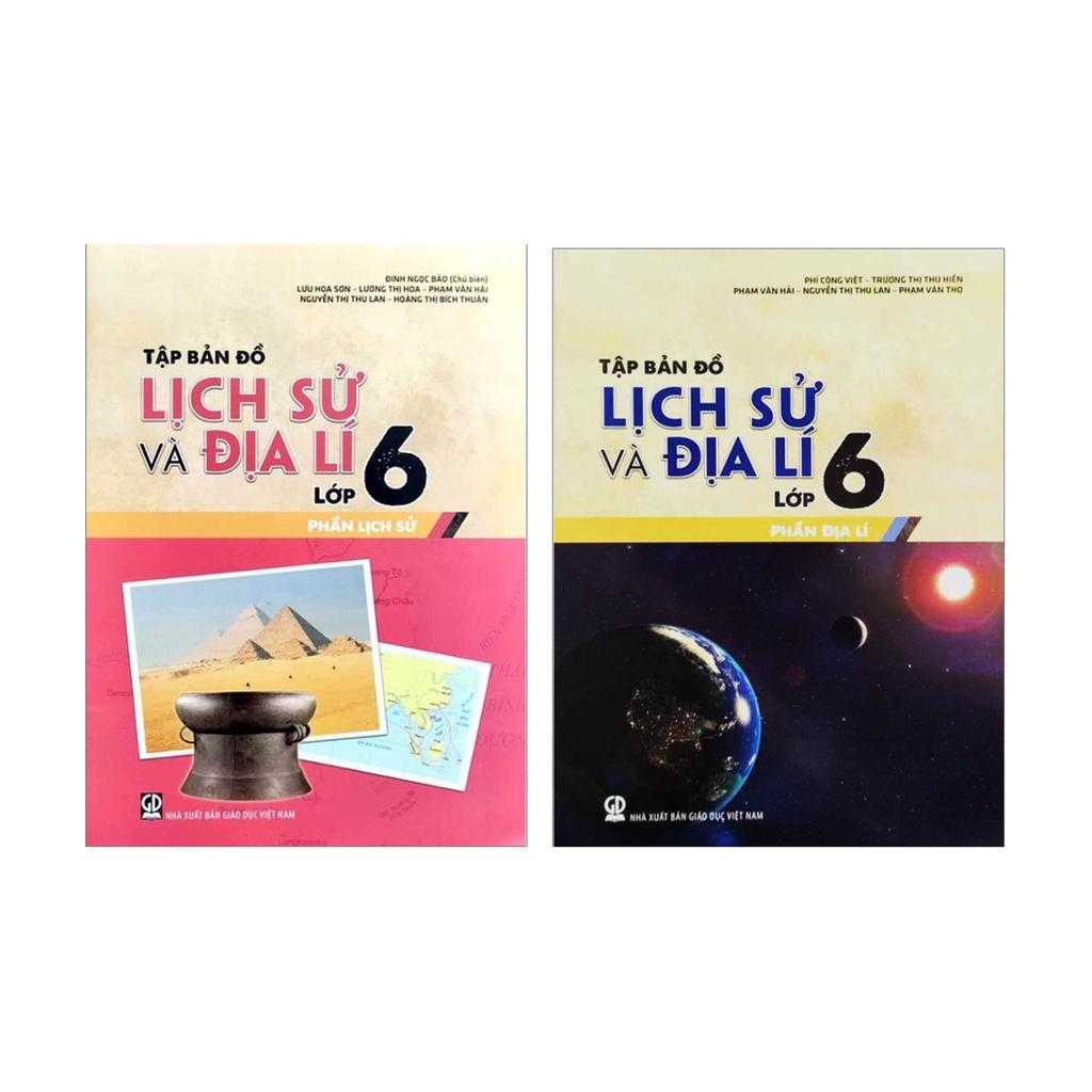 Sách - Combo Tập Bản Đồ Lịch Sử Và Địa Lí Lớp 6 (Phần Lịch Sử + Địa Lí)