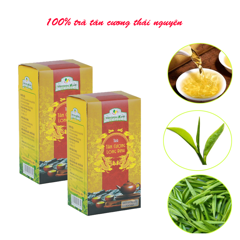 Combo 02 hộp trà tân cương long đình 100 gram