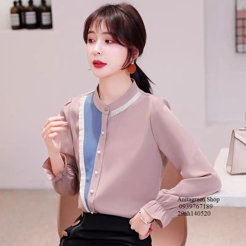 Tk14-0520-ÁO SƠ MI NỮ THANH LỊCH s-6xl