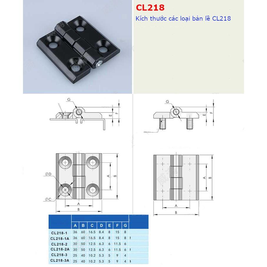 Bản lề tủ điện HL050 hay CL218 kích thước 40x40mm màu đen CL218-3B
