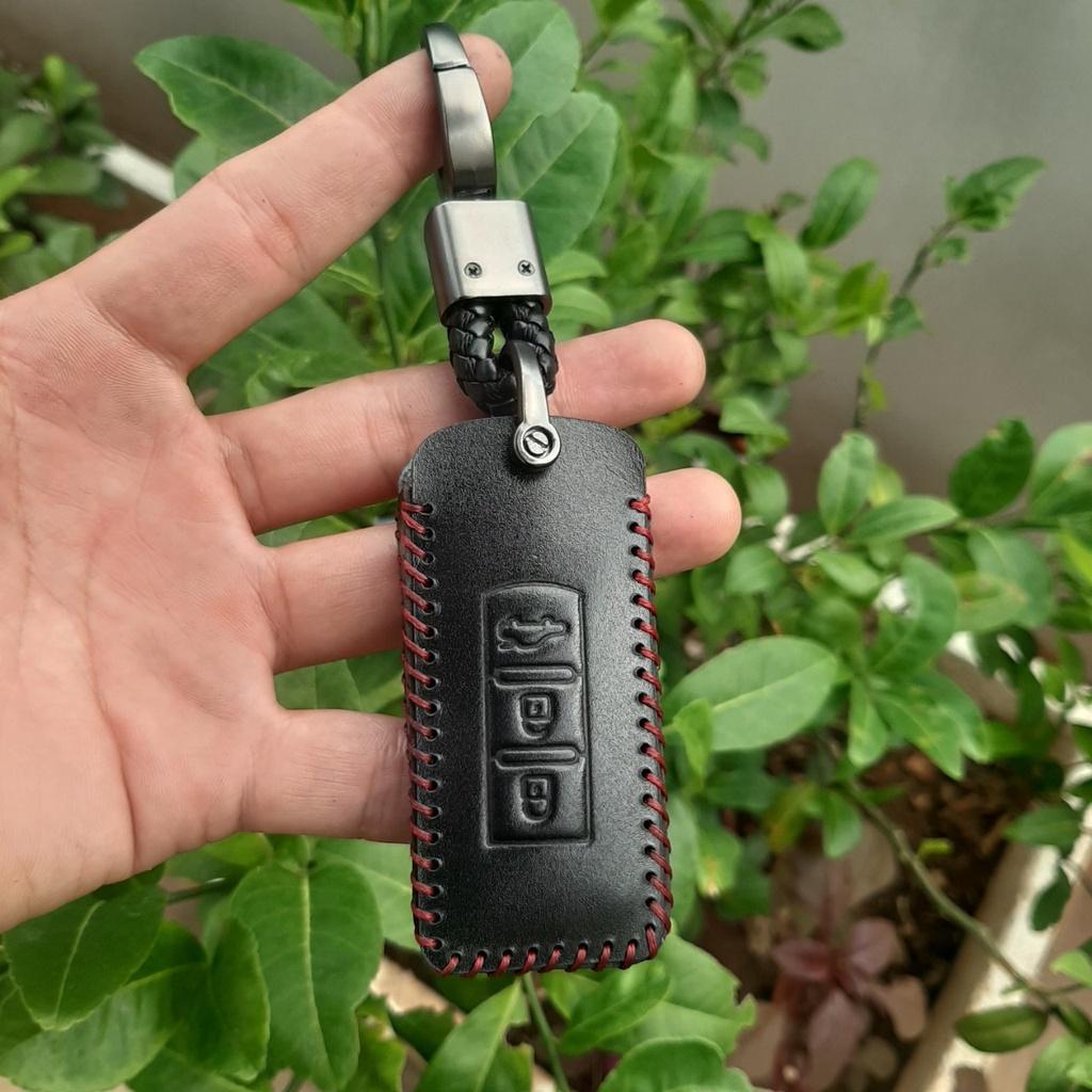 Bao Da Chìa Khóa Ôtô Mitsubishi Outlander, Xpander, Attrage,Pajero... Da Bò, bảo hành 2 năm, Khắc Tên + Số ĐT