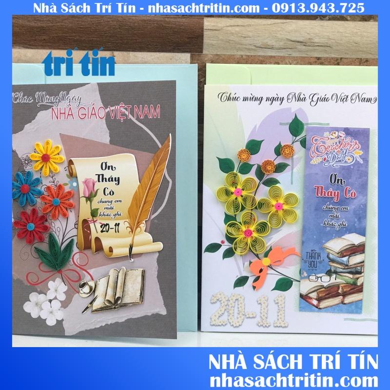 Thiệp handmade 20/11 MẪU NGẪU NHIÊN (vpp trí tín