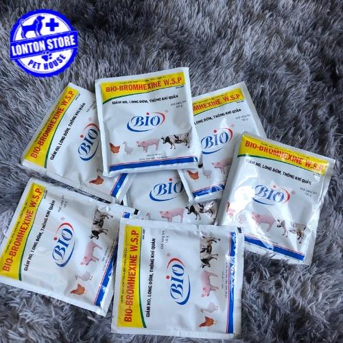 Bio Bromhexine - Giảm Ho, Long Đờm, Thông Khí Quản Hỗ Trợ Hô Hấp Cho Vật Nuôi, 100gr