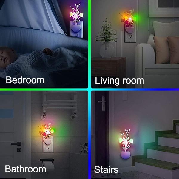 Đèn ngủ LED hình cây nấm/ lá sen 7 màu sắc thay đổi độc đáo trang trí phòng khách/ phòng ngủ