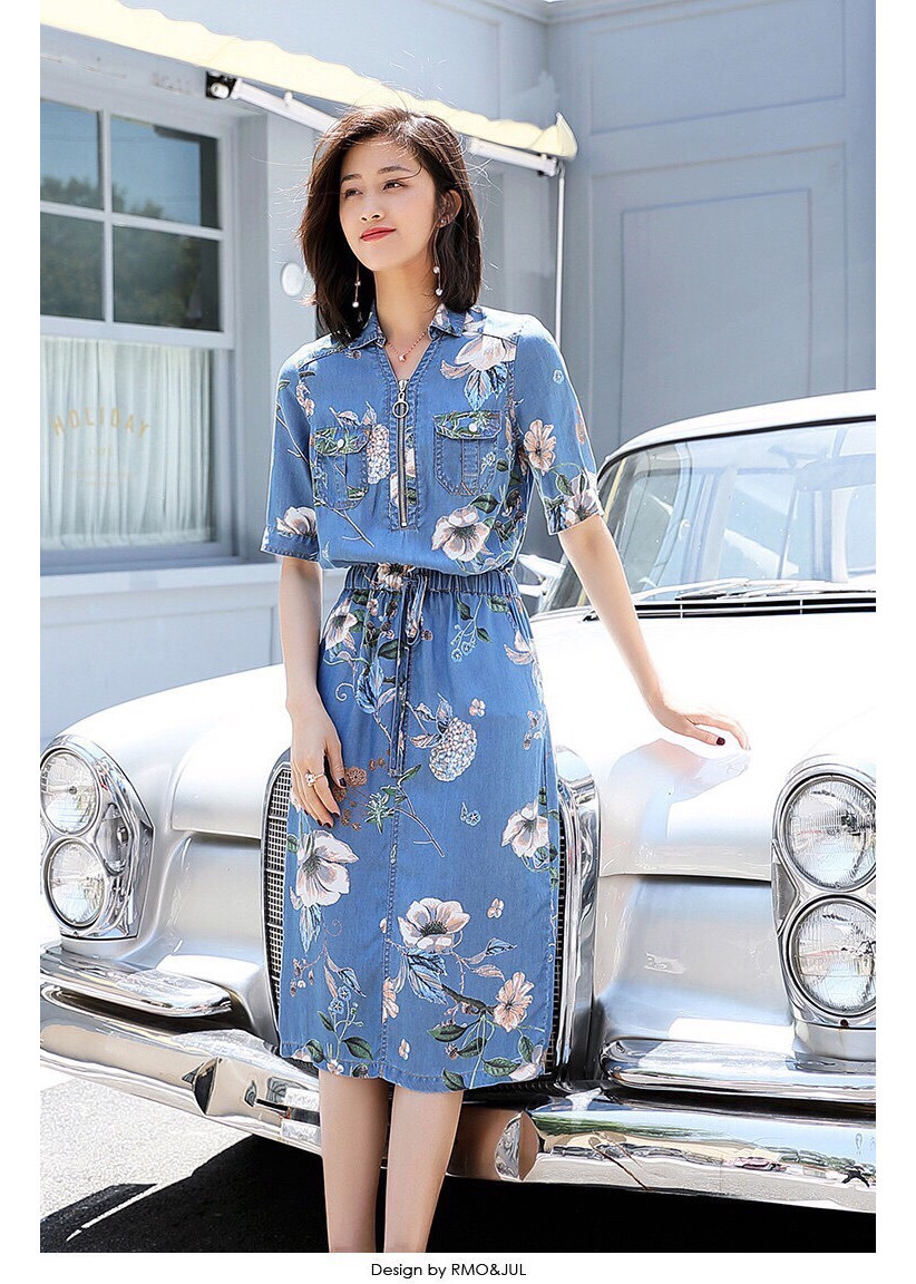 ĐẦM JAN HOA RÚT DÂY EO CAO CẤP KS1123