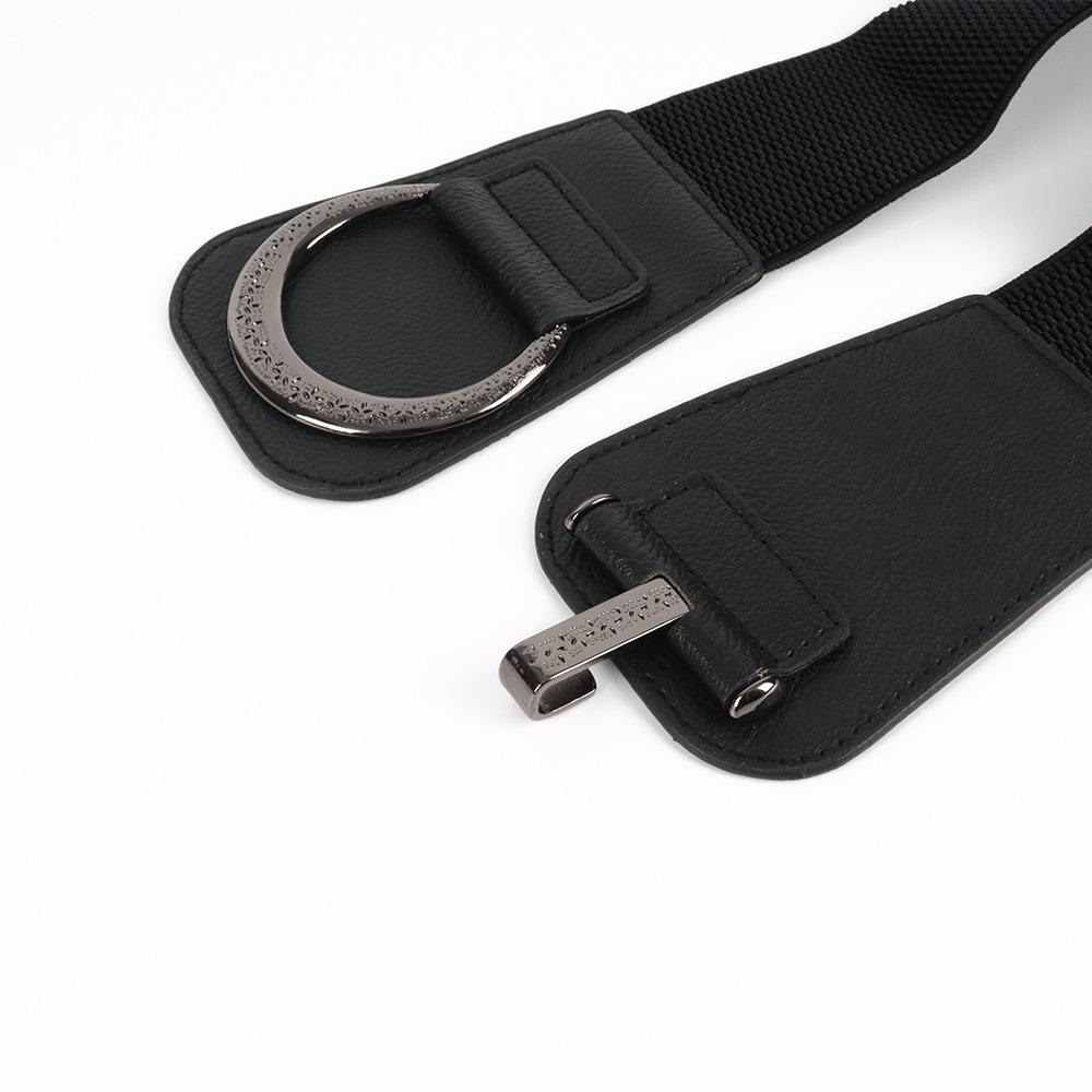 Dây nịt nữ Thắt lưng nữ đai váy co giãn mang đầm váy áo khoác quần áo bản to 7cm chất liệu da PU