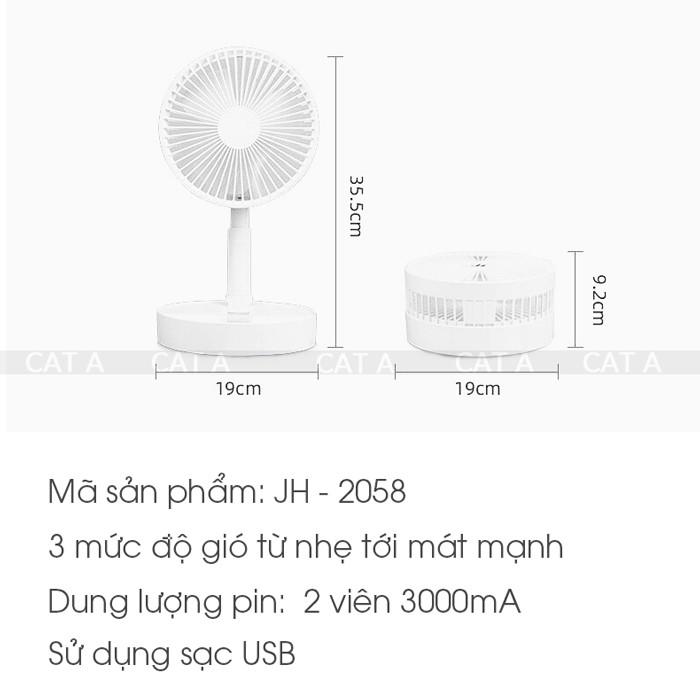 QUẠT TÍCH ĐIỆN GẤP GỌN JH2058 - CỰC TIỆN LỢI