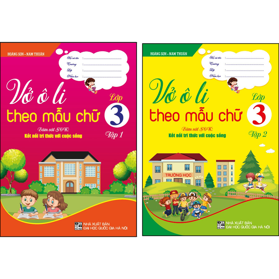 Combo 2 Cuốn Vở Ô Li Theo Mẫu Chữ Lớp 3 Tập 1 + Vở Ô Li Theo Mẫu Chữ Lớp 3 Tập 2