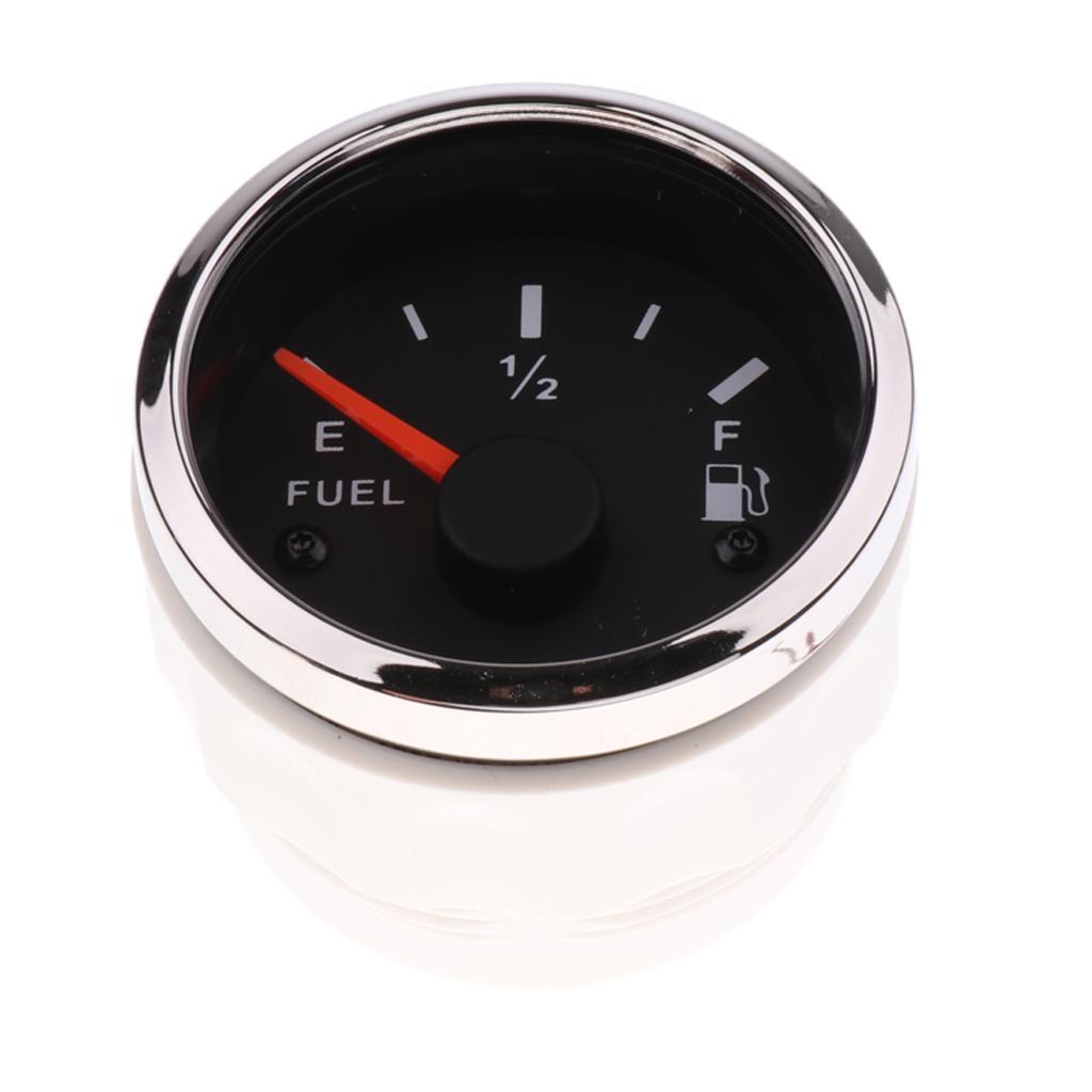 1 Set 2'' LED Display Car Boat Pointer Fuel Level Gauge Meter Sensor E-1/2-F