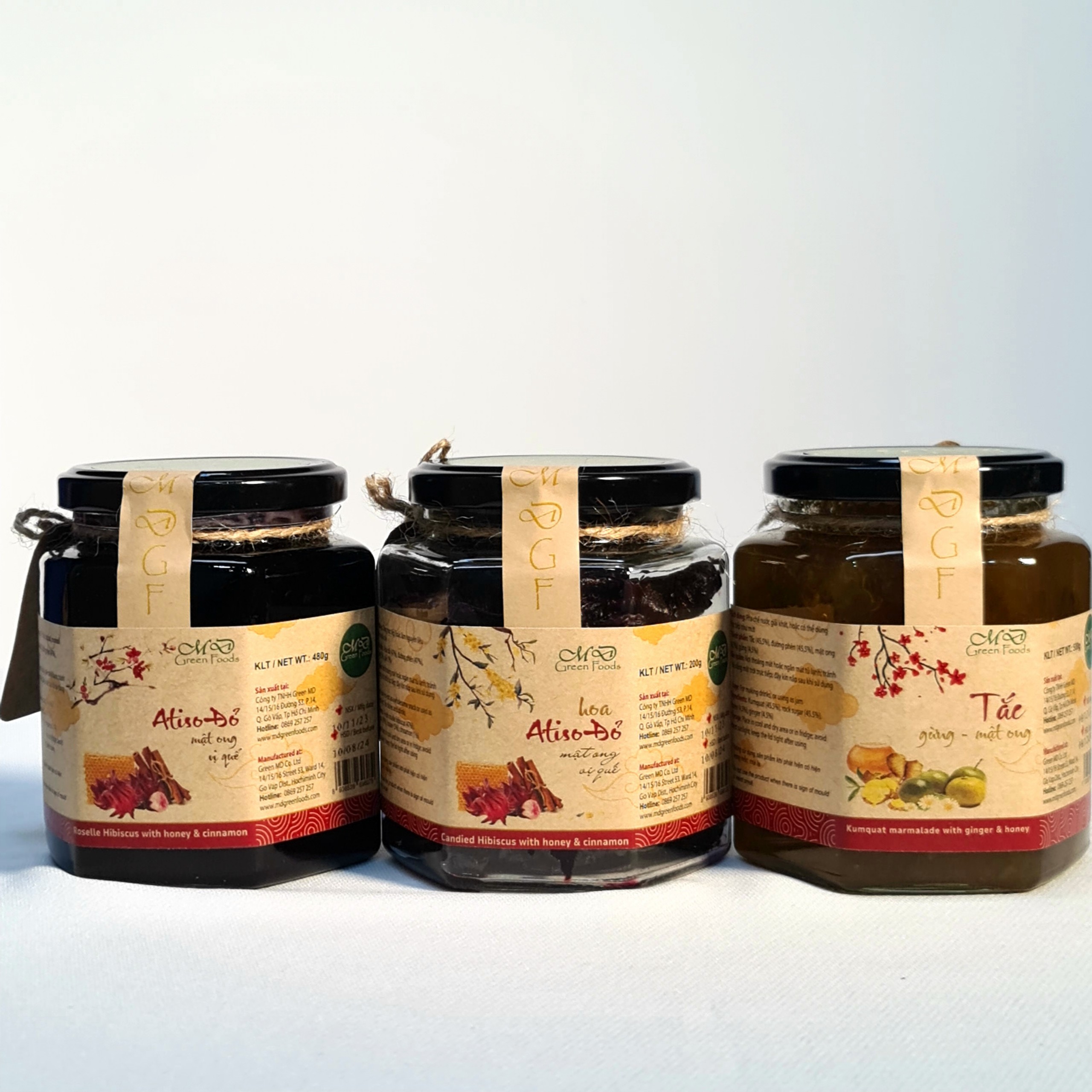 Hình ảnh Atiso đỏ mật ong vị quế Green Foods - Hũ 480g